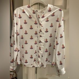 Koch Camp print blouse size Medium